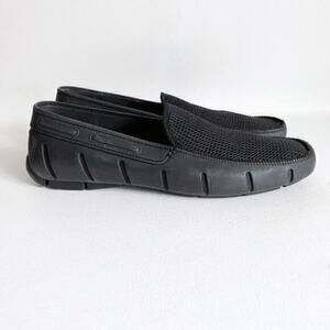 Floats by Robert Wayne - Black Rubber Mesh Slip On Loafer - Size 12